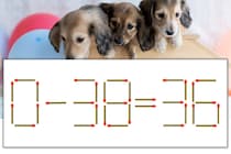 【マッチ棒パズル】正しい式にしよう！「0-38=36」【毎日脳トレ】
