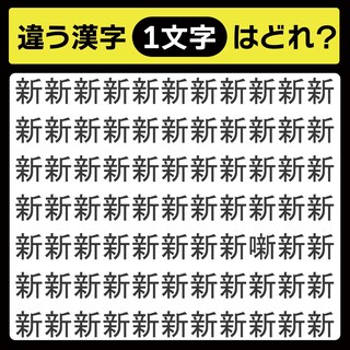 「新の中に隠れてるのは？」漢字間違い探しで脳トレしよう！【毎日脳トレ】【クイズ】