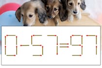 【マッチ棒パズル】正しい式にしよう！「0-57=97」【毎日脳トレ】