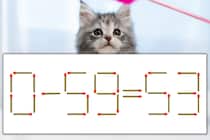 【マッチ棒パズル】正しい式にしよう！「0-59=53」【毎日脳トレ】