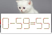 【マッチ棒パズル】正しい式にしよう！「0-59=55」【毎日脳トレ】