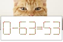 【マッチ棒パズル】正しい式にしよう！「0-63=53」【毎日脳トレ】