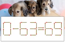 【マッチ棒パズル】正しい式にしよう！「0-63=69」【毎日脳トレ】