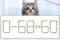 【マッチ棒パズル】正しい式にしよう！「0-68=60」【毎日脳トレ】
