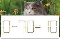 【マッチ棒パズル】正しい式にしよう！「0-70=10」【毎日脳トレ】