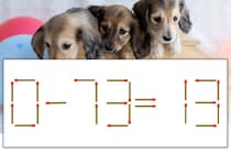 【マッチ棒パズル】正しい式にしよう！「0-73=13」【毎日脳トレ】