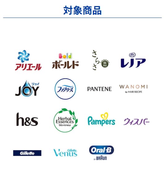 【スギ薬局グループ限定！】P&G対象商品購入で最大30％のdポイント還元！