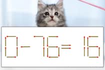 【マッチ棒パズル】正しい式にしよう！「0-76=16」【毎日脳トレ】