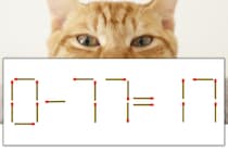 【マッチ棒パズル】正しい式にしよう！「0-77=17」【毎日脳トレ】