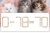 【マッチ棒パズル】正しい式にしよう！「0-78=70」【毎日脳トレ】