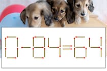 【マッチ棒パズル】正しい式にしよう！「0-84=64」【毎日脳トレ】