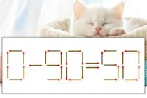 【マッチ棒パズル】正しい式にしよう！「0-90=50」【毎日脳トレ】