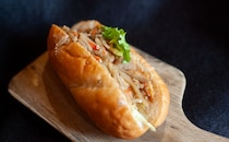 ごぼうの食感がナイス。【ローソン】の『ROLLサンド』がヘルシーな気がしてよかった