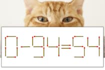 【マッチ棒パズル】正しい式にしよう！「0-94=54」【毎日脳トレ】