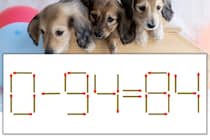 【マッチ棒パズル】正しい式にしよう！「0-94=84」【毎日脳トレ】