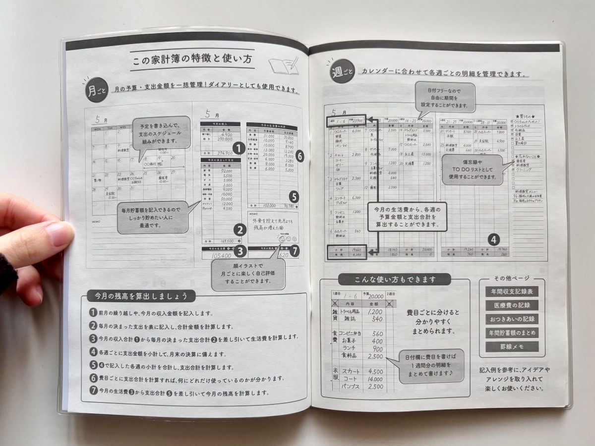セリアの家計簿なら多忙ママでも無理なく続く！使いやすさをレビュー