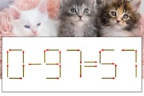 【マッチ棒パズル】正しい式にしよう！「0-97=57」【毎日脳トレ】