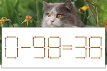 【マッチ棒パズル】正しい式にしよう！「0-98=38」【毎日脳トレ】