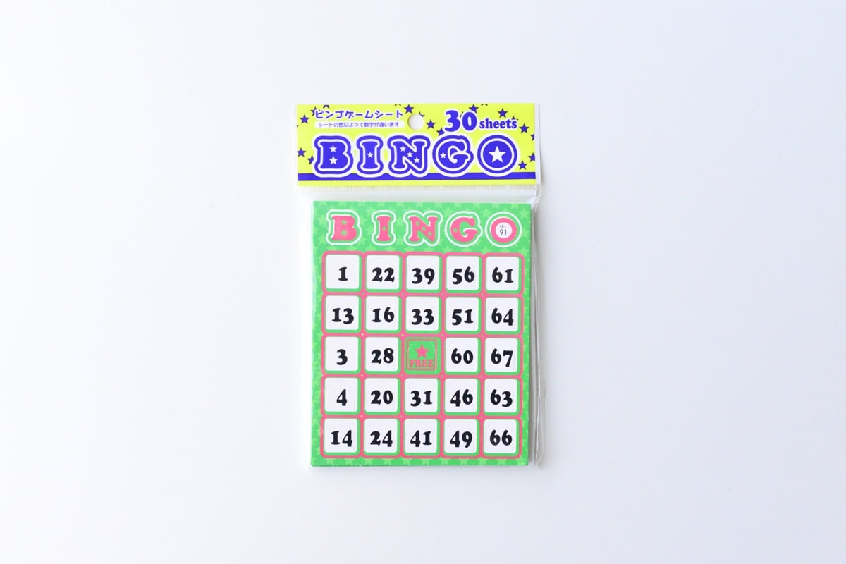 100均のビンゴカードにはどんな種類がある?【セリア・キャンドゥ・ダイソー】