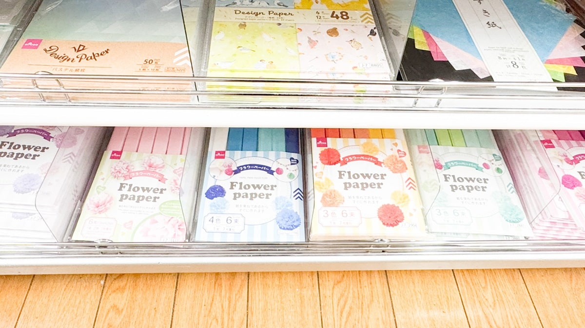 100均のお花紙を比較【セリア・ダイソー・キャンドゥ】売り場はどこ？