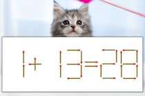 【マッチ棒パズル】正しい式にしよう！「1+13=28」【毎日脳トレ】