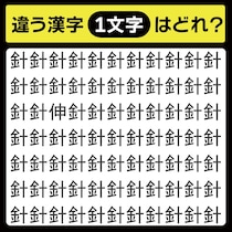 「針の中に隠れてるのは？」漢字間違い探しで脳トレしよう！【毎日脳トレ】【クイズ】