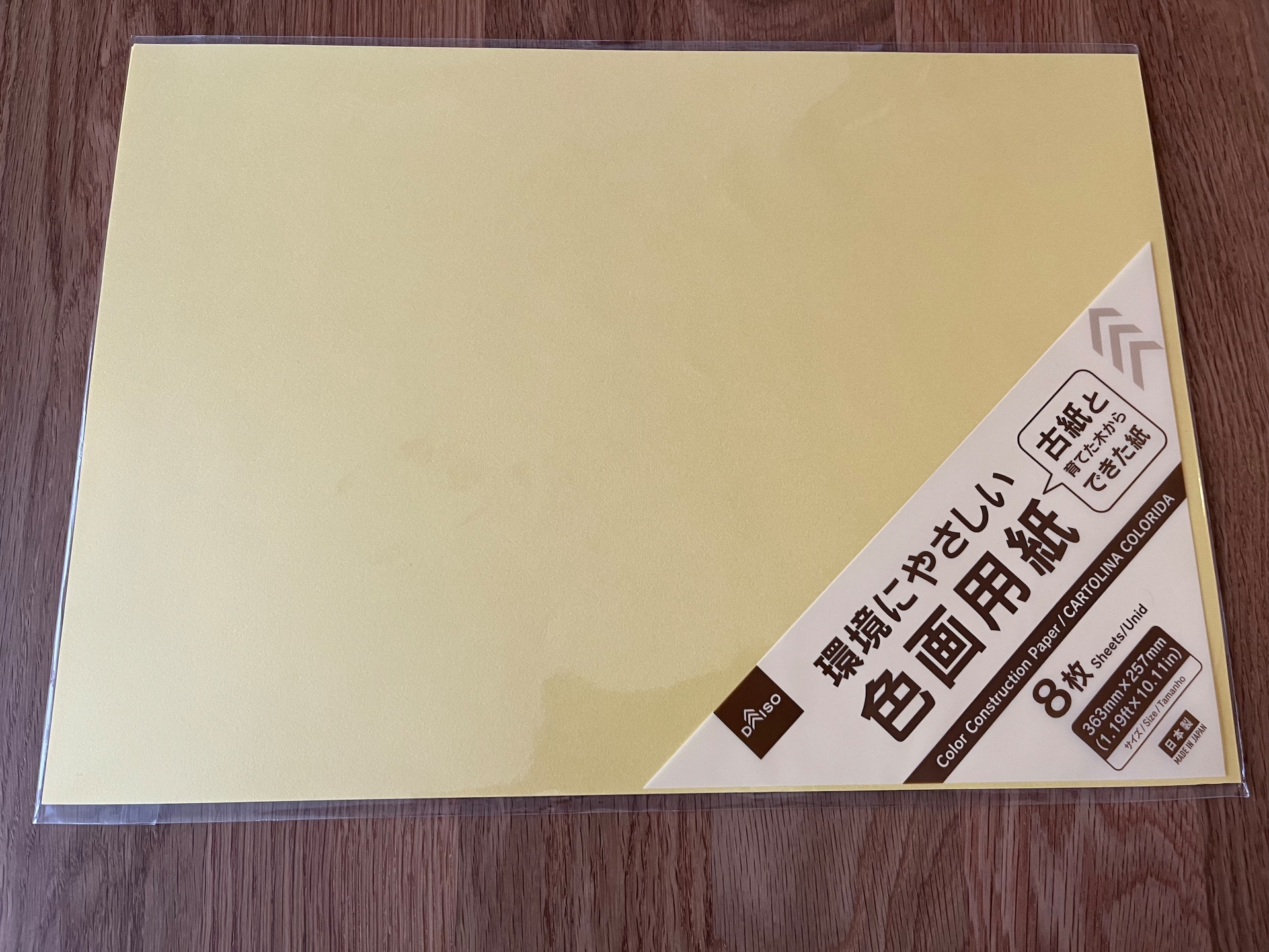 百均の画用紙多分B3?