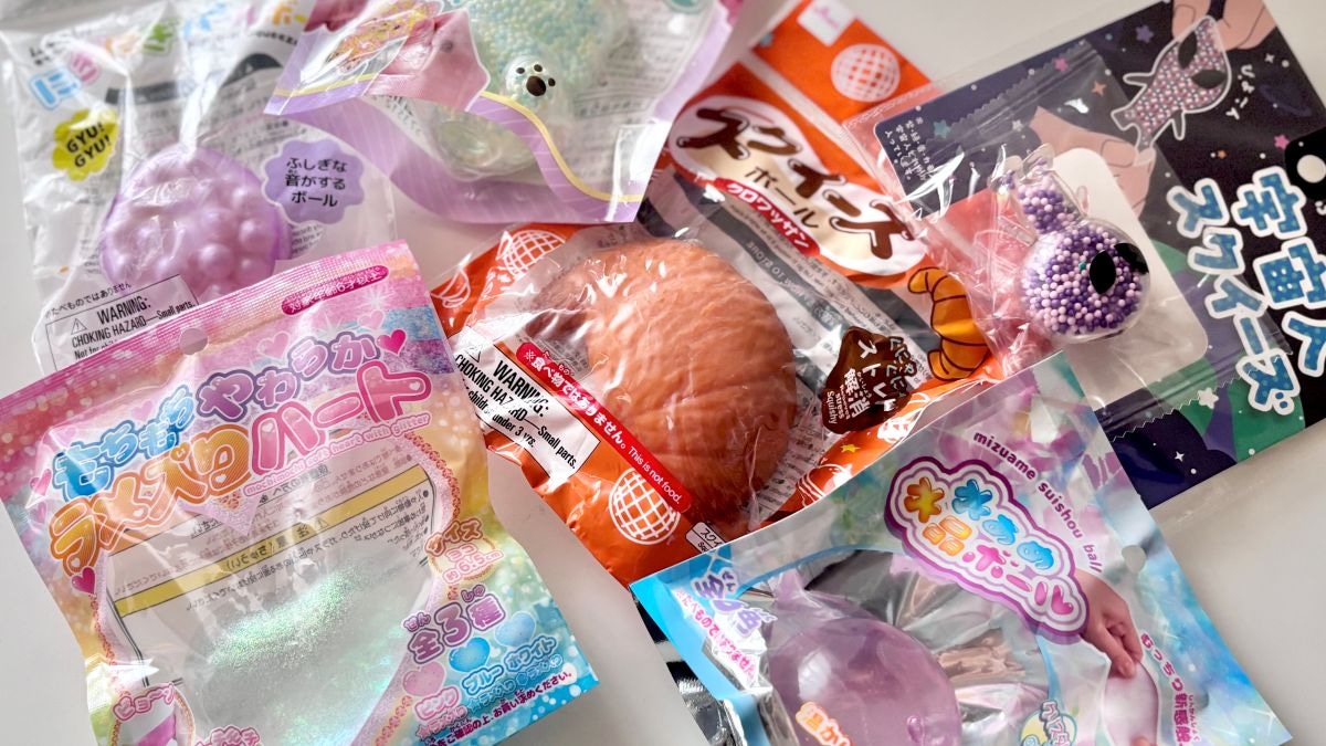 100均のスクイーズ6個買ってみた!親子でハマるムニっと感触♡【ダイソー・セリア・キャンドゥ】