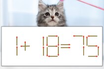 【マッチ棒パズル】正しい式にしよう！「1+18=75」【毎日脳トレ】