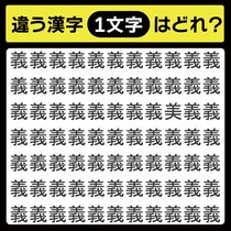 「義の中に隠れてるのは？」漢字間違い探しで脳トレしよう！【毎日脳トレ】【クイズ】