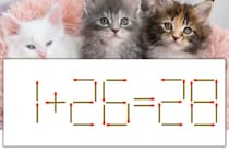 【マッチ棒パズル】正しい式にしよう！「1+26=28」【毎日脳トレ】