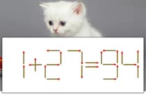 【マッチ棒パズル】正しい式にしよう！「1+27=94」【毎日脳トレ】
