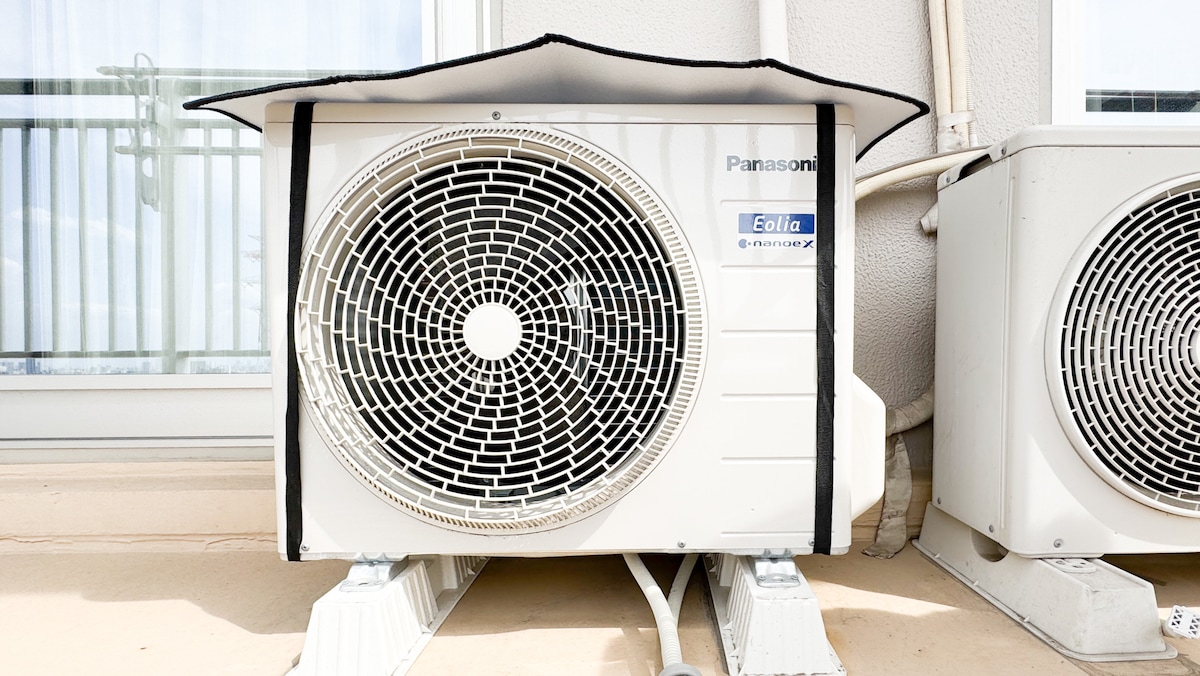 100均のエアコン室外機カバーで節電&劣化予防!【セリア・ダイソー】