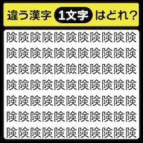 「険の中に隠れてるのは？」漢字間違い探しで脳トレしよう！【毎日脳トレ】【クイズ】
