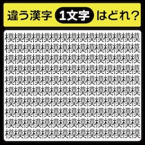 「模の中に隠れてるのは？」漢字間違い探しで脳トレしよう！【毎日脳トレ】【クイズ】