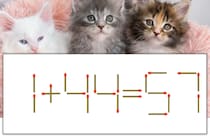 【マッチ棒パズル】正しい式にしよう！「1+44=57」【毎日脳トレ】