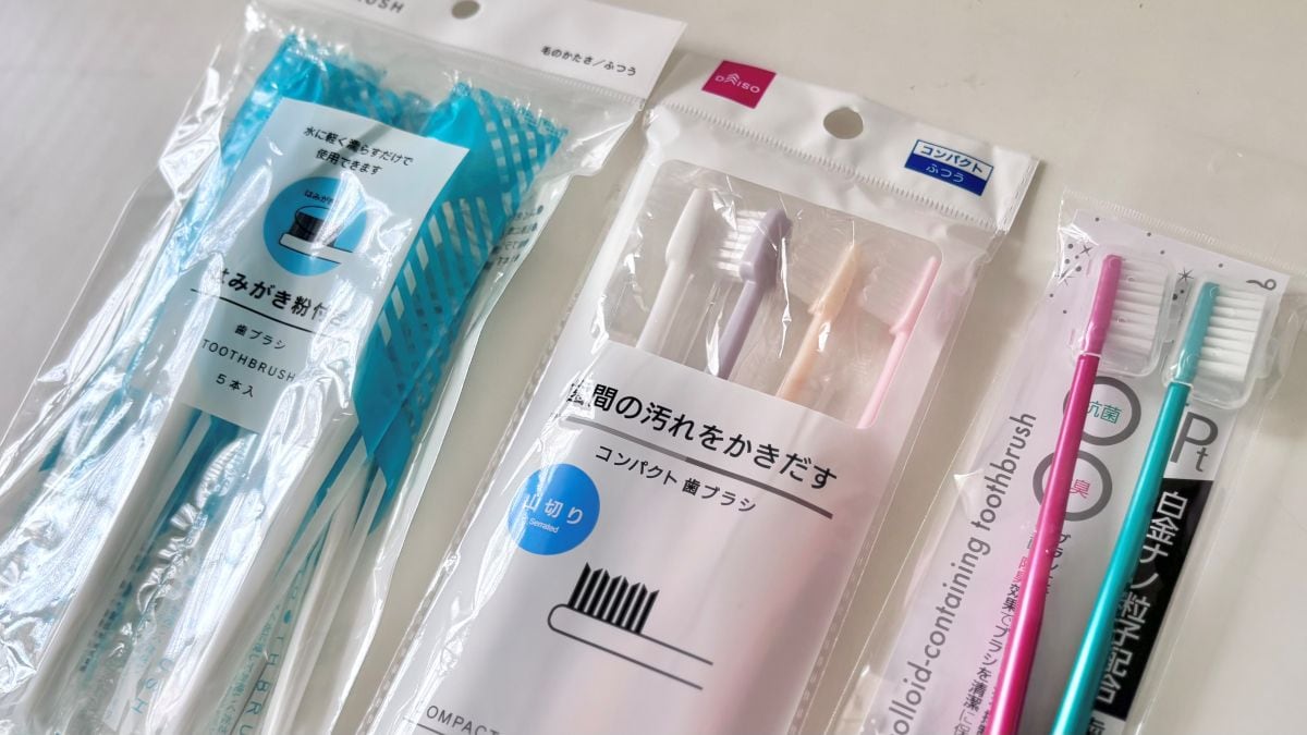 100均の使い捨て歯ブラシ3選|歯磨き粉付きはキャンプや来客時にも便利【ダイソー・セリア・キャンドゥ】