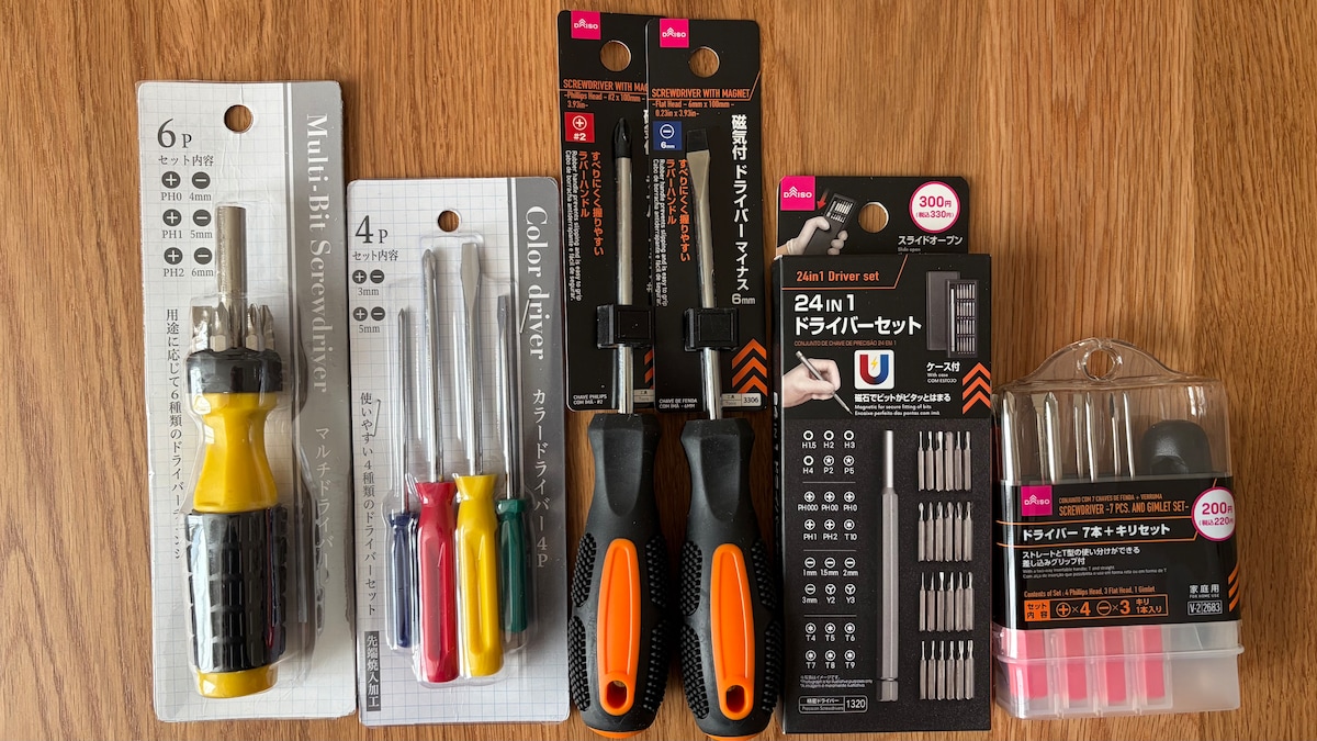 100均のドライバーを6商品買ってみた！【ダイソー・キャン★ドゥ・セリア】