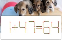 【マッチ棒パズル】正しい式にしよう！「1+47=64」【毎日脳トレ】