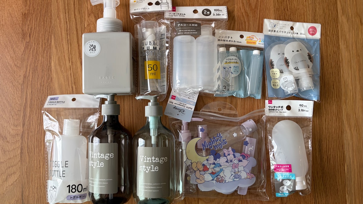 100均の詰め替えボトルを9商品買ってみた！【ダイソー・セリア・キャン★ドゥ】