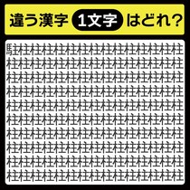 「柱の中に隠れてるのは？」漢字間違い探しで脳トレしよう！【毎日脳トレ】【クイズ】