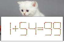 【マッチ棒パズル】正しい式にしよう！「1+54=99」【毎日脳トレ】