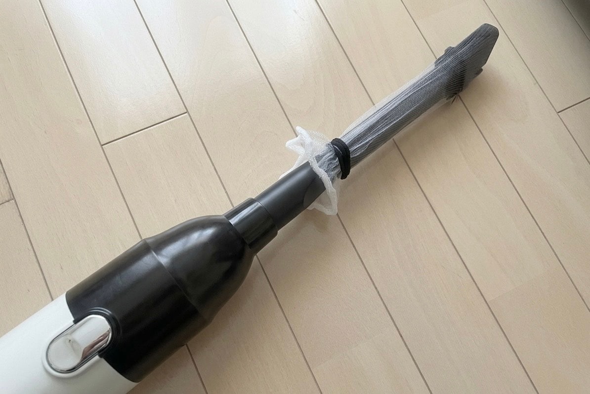 輪ゴムなどでしっかり固定する