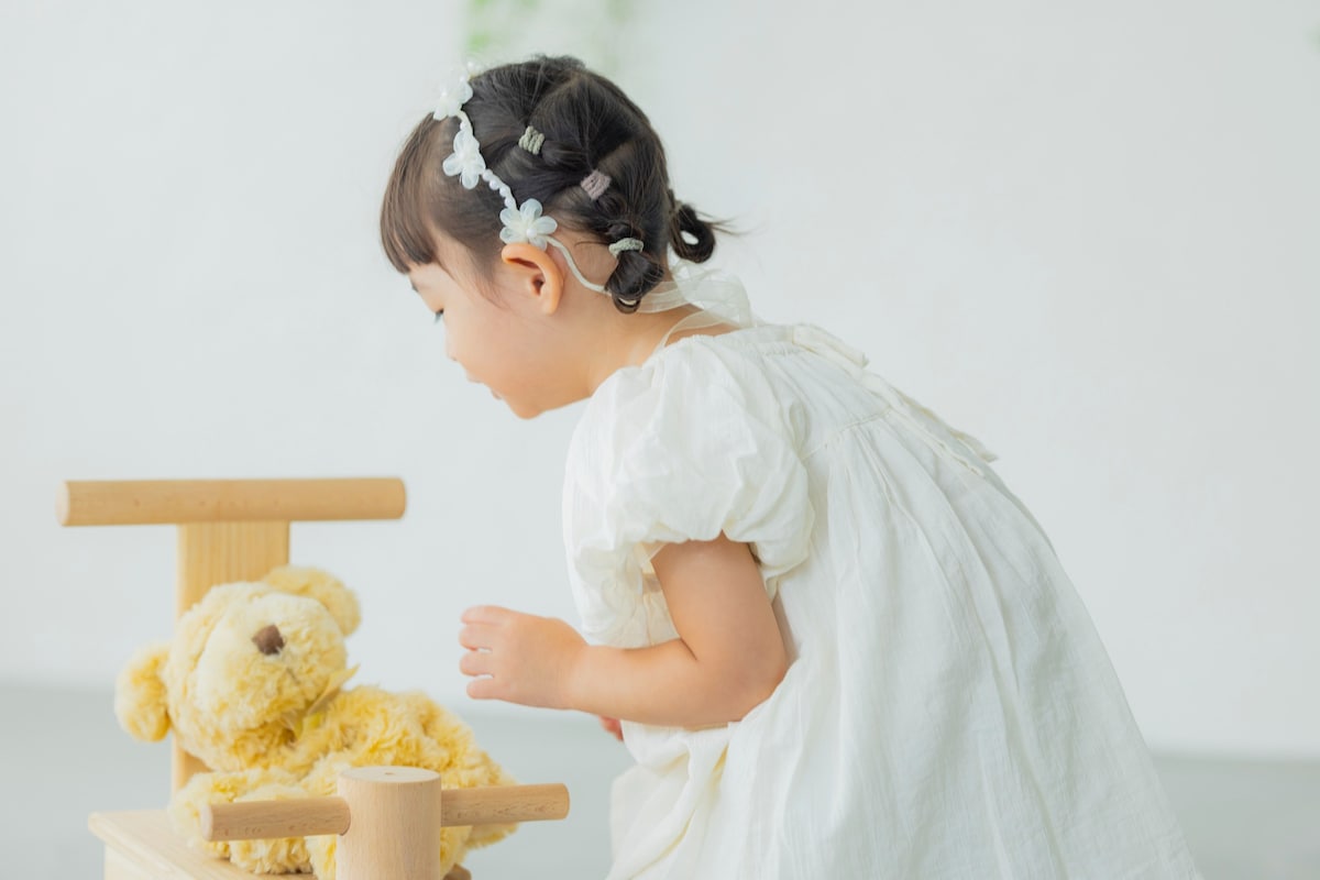 セリアのパールやリボンで作るフォーマルスタイル