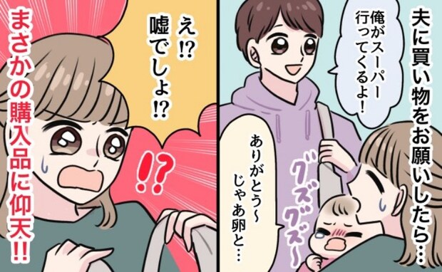 「え…すごっ…」私の代わりに買い物へ行ってくれた夫→ちゃんと伝えたよね？買い物袋の中身に驚愕！