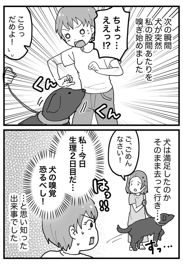 「えっ…何！？」散歩中の大きな犬が私に近づいてきて…次の瞬間、驚きの行動に！？