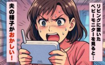 夫に子どもを任せて仕事部屋へ→ふとベビーモニターを見ると…夫が不可解な行動をして！？