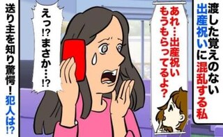 いとこに出産祝いを贈ると「もう貰ってるよ？」と言われ困惑→私じゃない！送り主を聞き絶句！犯人は…