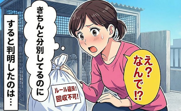 「ルール違反です!」ゴミ袋に貼られたシール「きちんと分別して曜日も合ってるのに…?」判明したのは