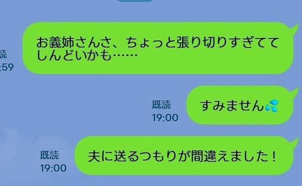 「お義姉さんしんどい」産後、張り切る義姉を重く感じた私は、愚痴を本人に誤送信！→翌日、義姉は…